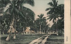 View of a Samoan village Apia, Samoa South Pacific Postcard Postcard Postcard