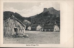 Traditional village in Fiji Postcard