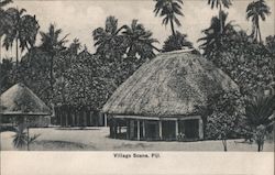 View of a village in Fiji Postcard