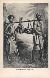 Native Selling Food Postcard