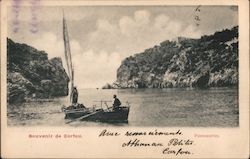 Souvenir de Corfou Paleocastriza Corfu, Greece Greece, Turkey, Balkan States Postcard Postcard Postcard