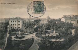 Panoramic view of a German park Postcard