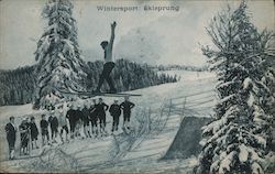 Wintersport: Skisprung Postcard
