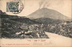 Volcanic eruption in Naples, Italy Postcard Postcard Postcard