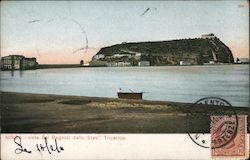 View of an Italian island from the shoreline Tricarico, Italy Postcard Postcard Postcard