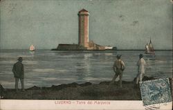 Torre del Marzocco Livorno, Italy Postcard Postcard Postcard