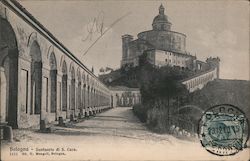 Basilica on a hill in Bologna Postcard