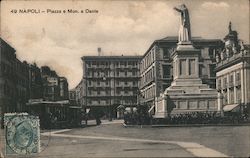 Piazza e Mon. a Dante Naples, Italy Postcard Postcard Postcard