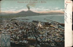 City Panorama Seen from San Martino Naples, Italy Postcard Postcard Postcard