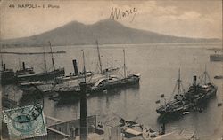 The port of Naples, Italy Postcard