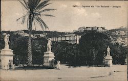 Ingresso alla Villa Nazionale - Dettaglio Naples, Italy Postcard Postcard Postcard
