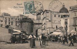 Street scene in Naples, Italy Postcard