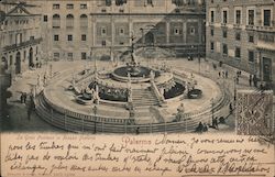 La Gran Fontana in Piazza Pretoria, Palermo Italy Postcard Postcard Postcard