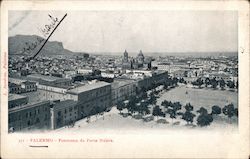 Palermo - Panorama da Porta Nuova Italy Postcard Postcard Postcard