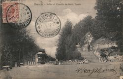 Brescia - Salita al Castello da Porta Trento Postcard