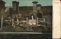 Pompei Giardino della casa di Marco Lucrezio Postcard