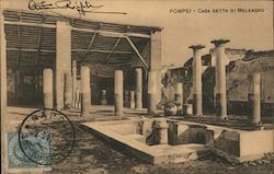 Pompei - Casa Detta di Meleagro Naples, Italy Postcard Postcard Postcard