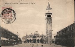 Plaza of Saint Mark's Basilica Venice, Italy Postcard Postcard Postcard