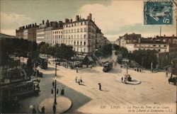 Lyon - La place du Pont et les Cours de la Liberie et Gambetta France Postcard Postcard Postcard