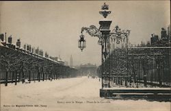 Nancy sous la Neige - Place de la Carriere Postcard