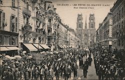 Les Fetes de Jeanne D'Arc, Rue Jeanne d'Arc Postcard