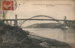 La Roche-Bernard (Morbihan) - The new metallic bridge, south Vilaine Postcard
