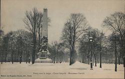 A military monument in Nancy, France in the wintertime Postcard