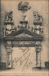 Decorated door of a French church Postcard