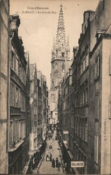 Cote D'Emeraude St Malo - La Grande Rue Postcard