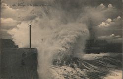 A Storm on the Pier Postcard
