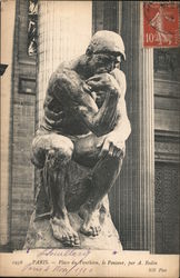 Place du Pantheon, le Penseur, par A. Rodin Postcard