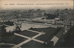 Paris - Panorama du Louvre - Les nouveaux Jardins du Carrousel Postcard