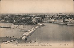 View of the dam taken from l'Hopital de la Grave Postcard