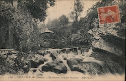 A French mill on a waterfall Postcard