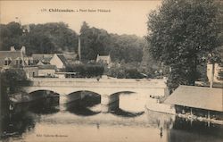 Bridge in a French town Postcard