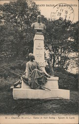 Statue of Noël Ballay, Square du Lycée Chartres, France Postcard Postcard Postcard