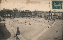 Panorama de la Place de la Republique - La Prefecture Postcard