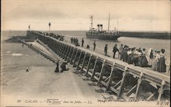 Steamship sailing in Calais Postcard