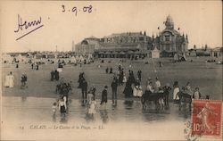 Calais - La Casino et la Plage Postcard