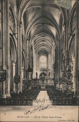 Inside the Saint Etienne church in Beavais Postcard