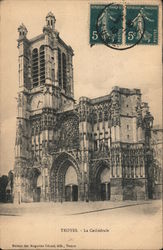 La Cathedrale De Troyes France Postcard Postcard Postcard