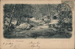 Waterfall in a French forest Postcard
