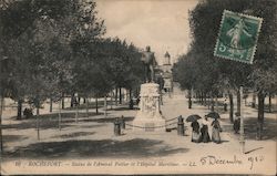 Statue de l'Amiral Pottier et l'Hopital Maritime Postcard