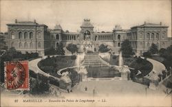 Ensemble du Palais de Longchamps Marseille, France Postcard Postcard Postcard
