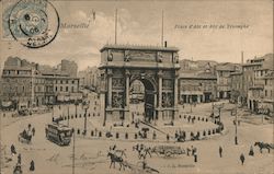 Place d'Aix et Arc de Triomphe Postcard