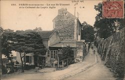 Paris - Montmartrx - La rue St Vincent et la Cabaret du Lapin Agile Postcard