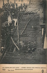 Les Zepplins sur Paris - Crimes Odieux des Pirates Boches Postcard