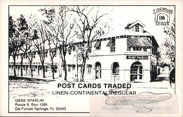 Post Cards Traded, Gene Sparlin De Funiak Springs Florida