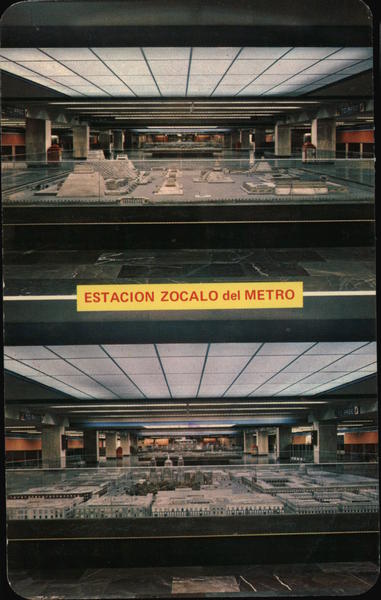 Zocalo Metro Station, Models of the Zocalo, Aztec Period and Turn of Century Mexico City DF