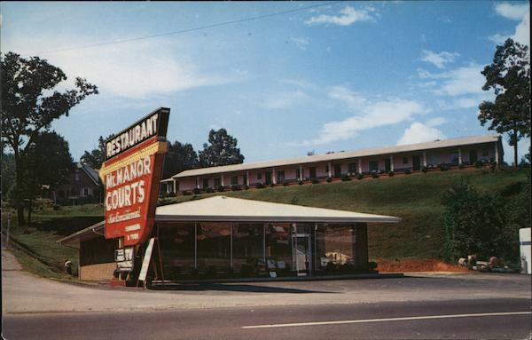 Beautiful Mountain Manor Courts and Restaurant Chattanooga Tennessee